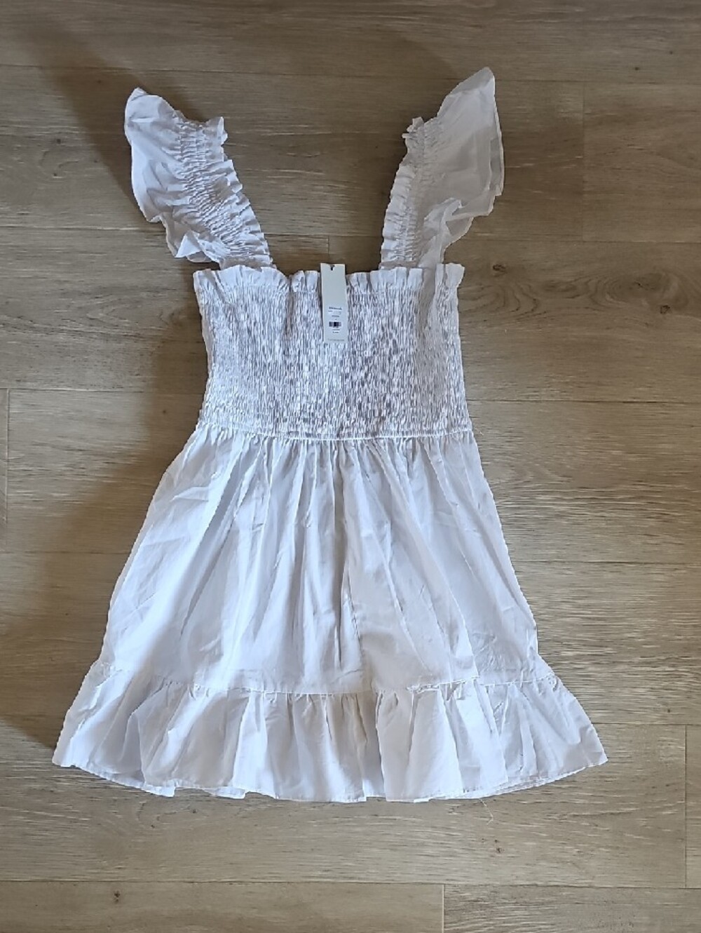 miami White Ruffle Smocked Mini Dress - Picture 11 of 11